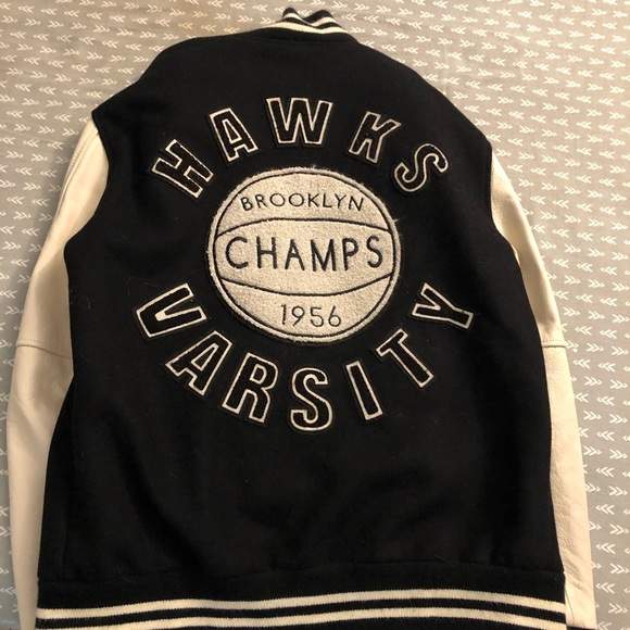 True Religion Varsity Leather Jacket